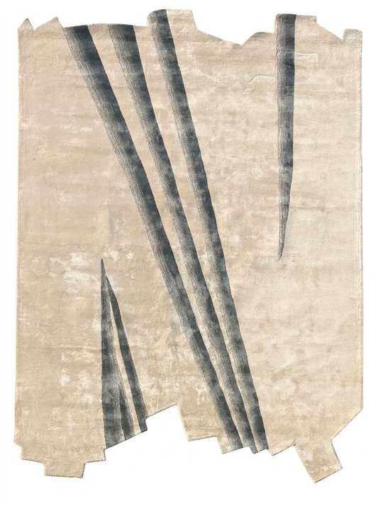 Hand Tufted 100% Viscose Rugs in Ivory Color