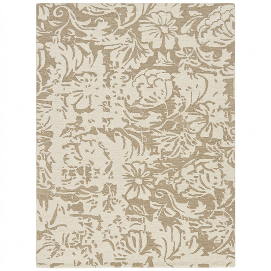 Hand Tufted Fine Wool Rugs in Beige/Ivory Color