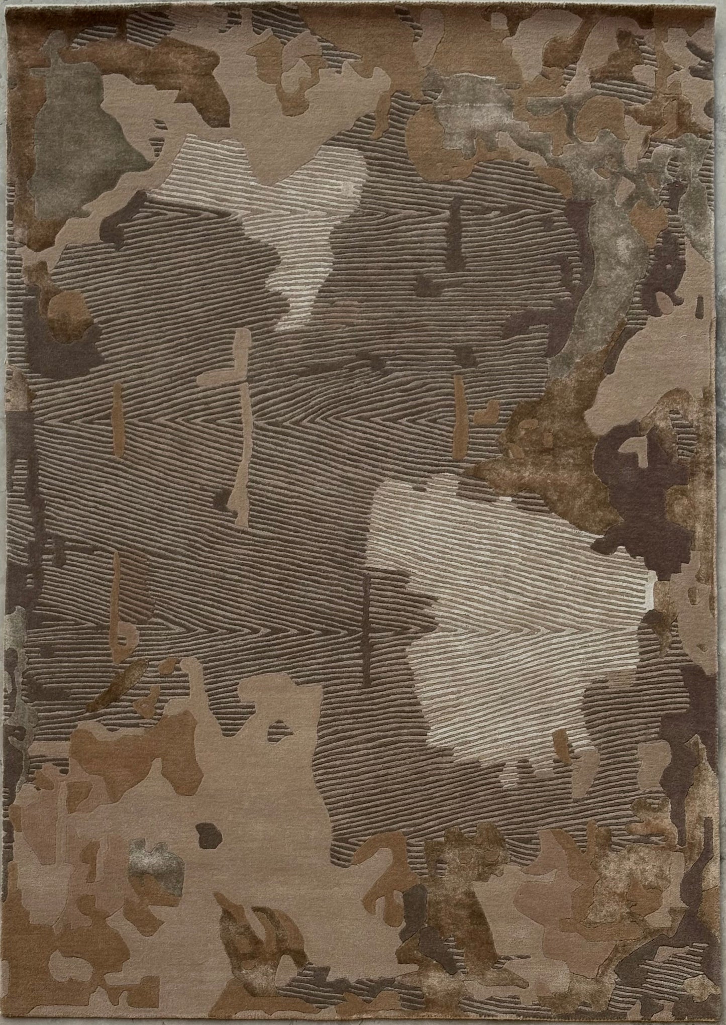 Bhoomi — Hand-Tufted Beige & Brown Wool-Viscose Rug