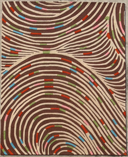 Hand Tufted New Zealand Wool + Fine Wool Rugs in Beige/Brown Color