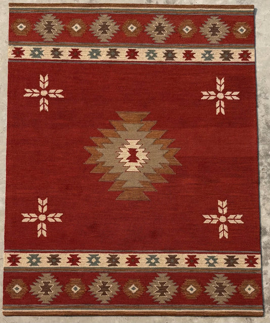 Traditional Oushak rug with warm tones