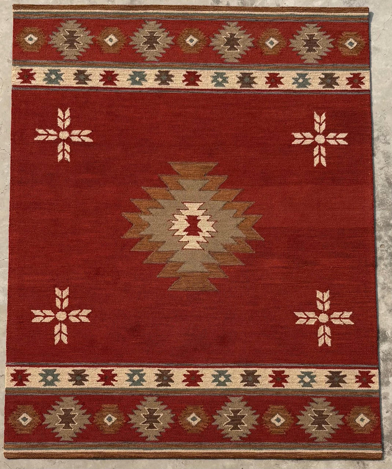 Traditional Oushak rug with warm tones