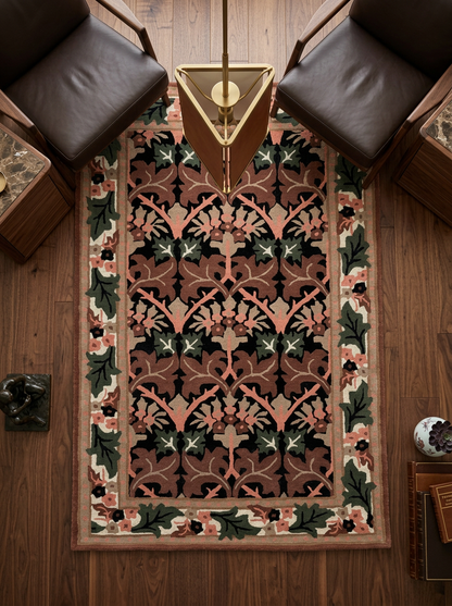 Hand Tufted New Zealand Wool Rugs in Black/Beige Color