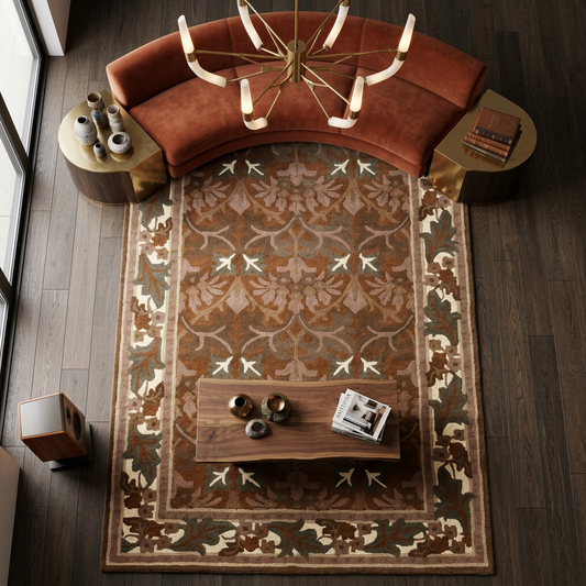 Hand Tufted New Zealand Wool Rugs in Beige/Lt.Brown Color
