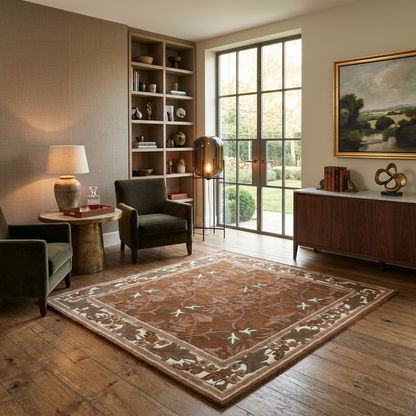 Hand Tufted New Zealand Wool Rugs in Beige/Lt.Brown Color