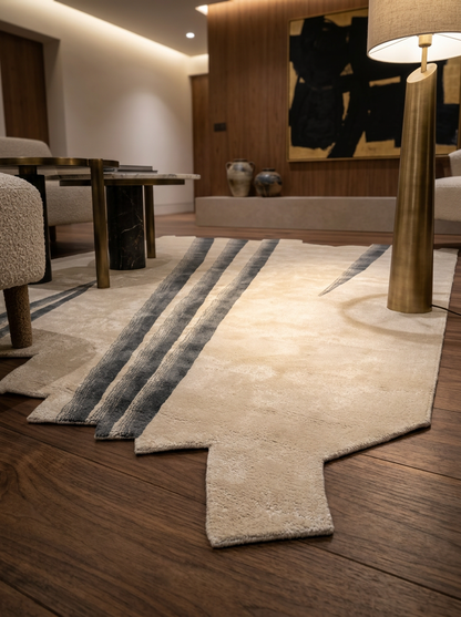 Hand Tufted 100% Viscose Rugs in Ivory Color