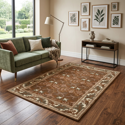 Hand Tufted New Zealand Wool Rugs in Beige/Lt.Brown Color