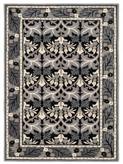 Hand Tufted New Zealand Wool Rugs in Grey/Charcoal Color