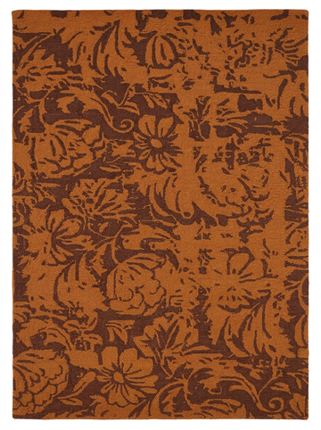 Hand Tufted 10C Fine Wool Rugs in Rust/Brown Color