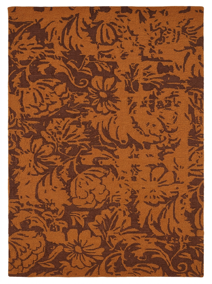 Hand Tufted 10C Fine Wool Rugs in Rust/Brown Color