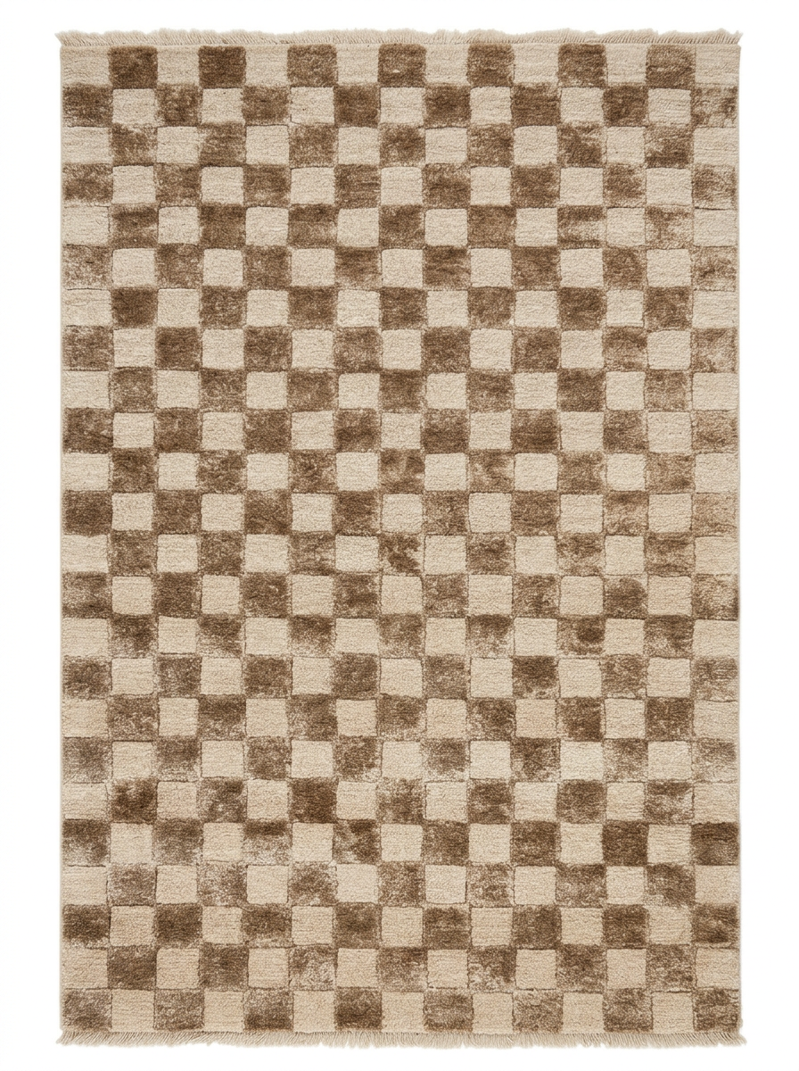 Hand Tufted 100% Viscose Rugs in Beige Color