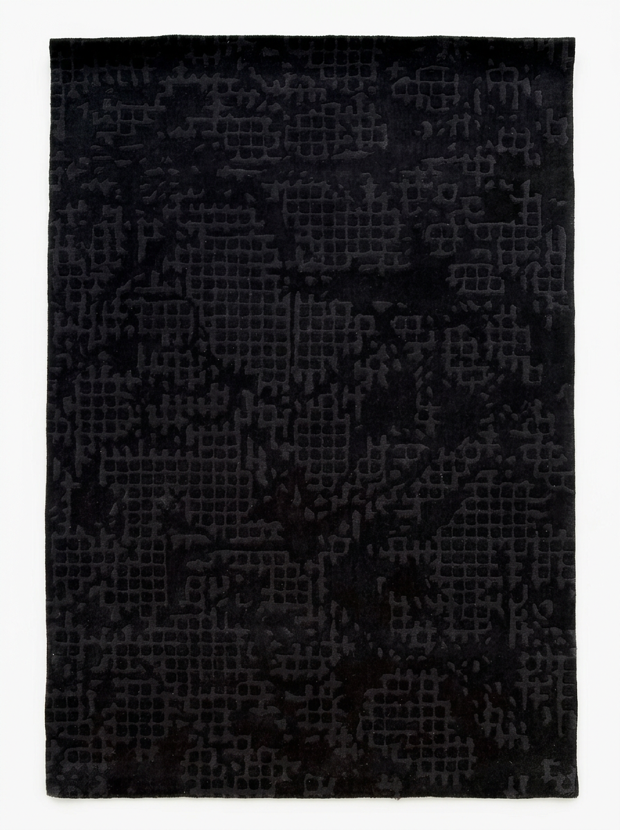 Hand Tufted New Zealand Wool Rugs in Charcoal/Charcoal Color