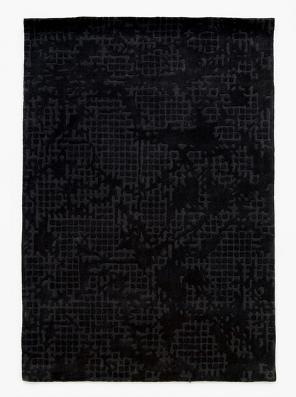 Hand Tufted New Zealand Wool Rugs in Charcoal/Charcoal Color