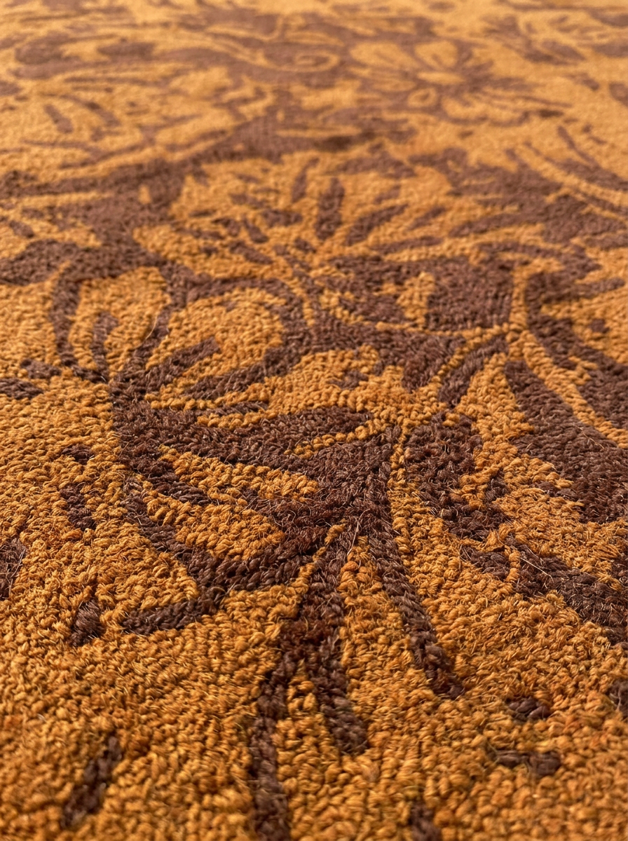 Hand Tufted 10C Fine Wool Rugs in Rust/Brown Color