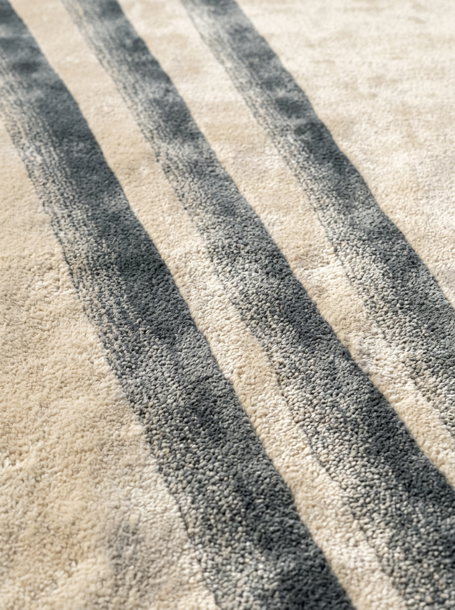 Hand Tufted 100% Viscose Rugs in Ivory Color