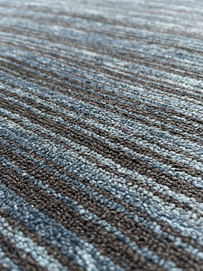 Hand Tufted Viscose + New Zealand Wool Rugs in Blue/Charcoal Color