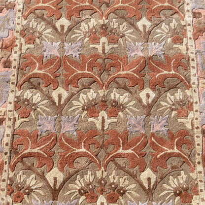 Hand Tufted New Zealand Wool+Viscose Rugs in Beige/pink Color