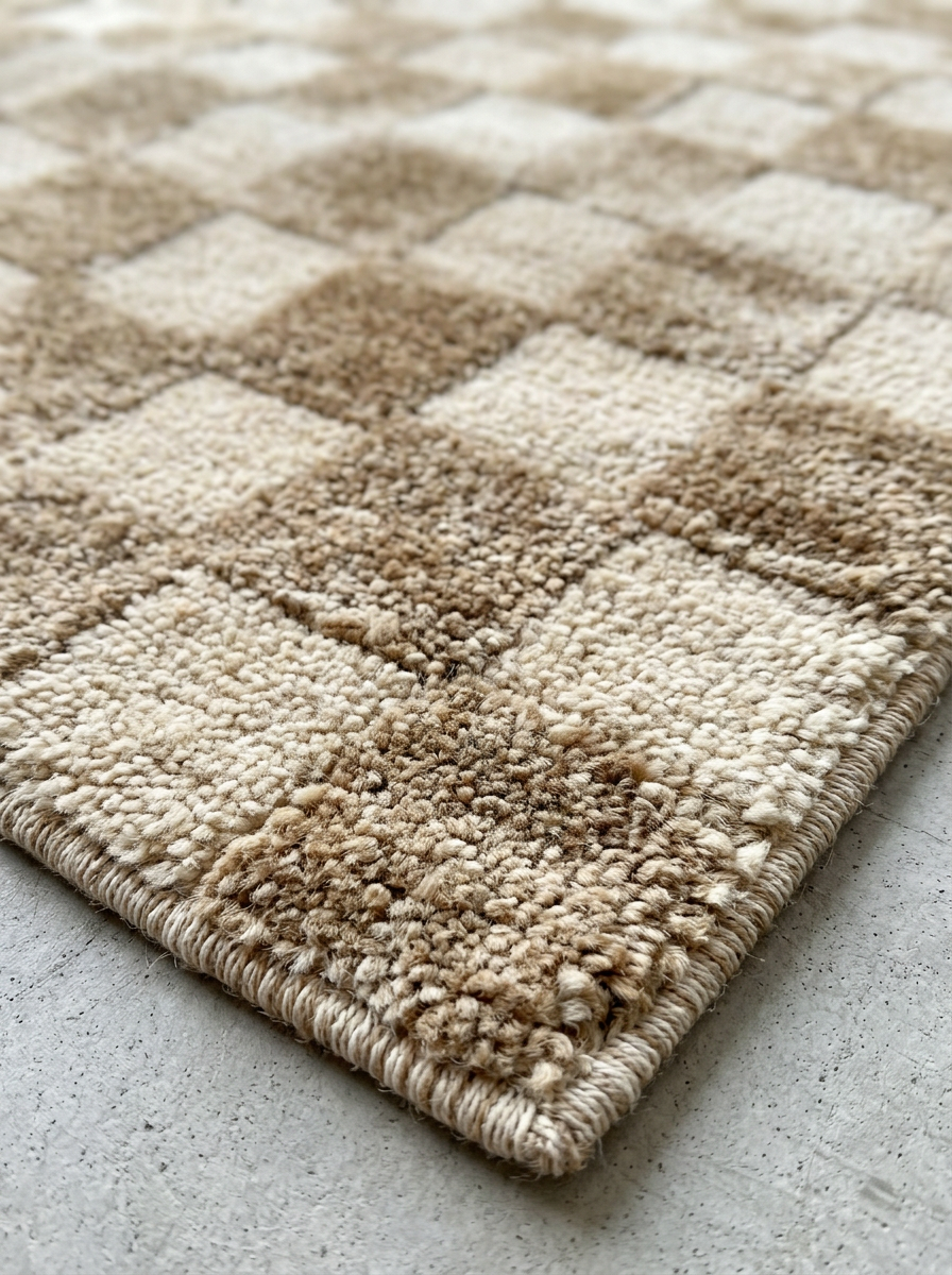 Hand Tufted 100% Viscose Rugs in Beige Color