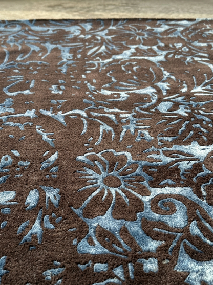 Hand Tufted New Zealand Wool Rugs in Charcoal/Blue Color