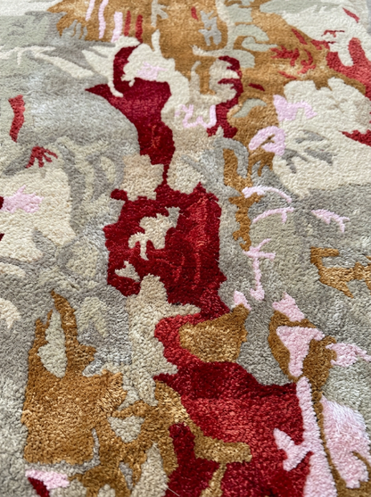 Hand Tufted Viscose + New Zealand Wool Rugs in Multi Color