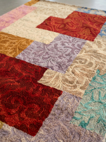 Hand Tufted New Zealand Wool+Viscose Rugs in Multi Color