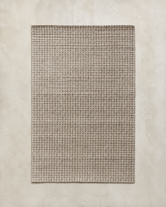 Hand Tufted Fine Wool + Bamboo Rugs in Beige/Brown Color