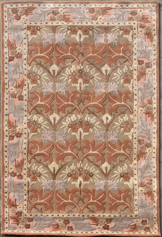 Gulaab — Hand-Tufted Beige & Pink Wool-Viscose Rug