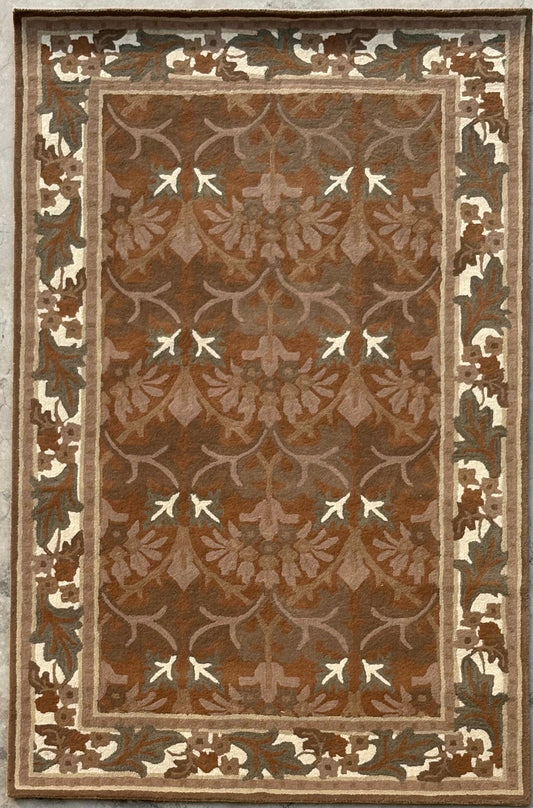 Reta — Hand-Tufted Beige & Brown Wool Rug